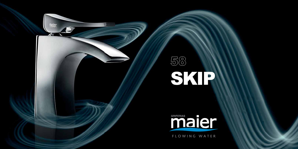 Однорычажный смеситель для раковины с клапаном клик-клак 58.004C MAIER SKIP 58004C - Вид №1