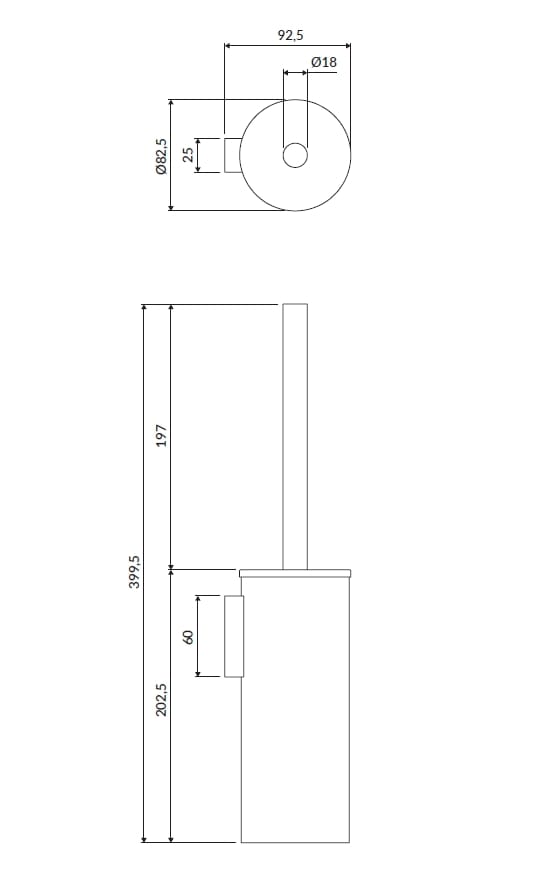 Латунная настенная туалетная щетка OMNIRES MODERN PROJECT MP60621 ARCH-00082786 - Вид №21
