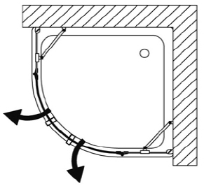B9462ULUTR Polaris Сollection душевая зона  Samo 40377 - Вид №2