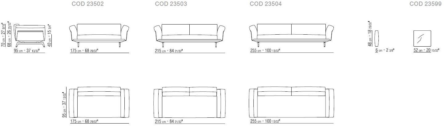 Flexform Модульный тканевый диван с шезлонгом Este sun-id-1502471 - Вид №4