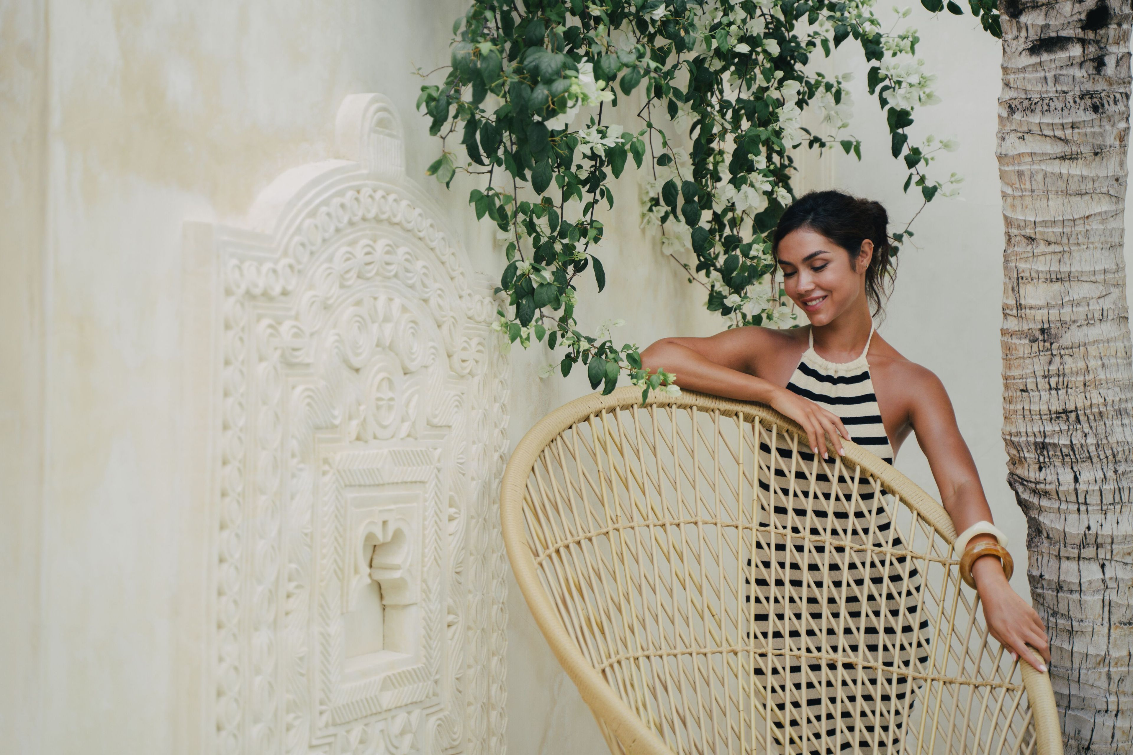 Садовое кресло из синтетического волокна с высокой спинкой cbdesign Agadir ARCH-00033714 - Вид №1