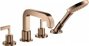 39446300 Смеситель на край ванны на 4 отверстия с рычажными ручками AXOR CITTERIO