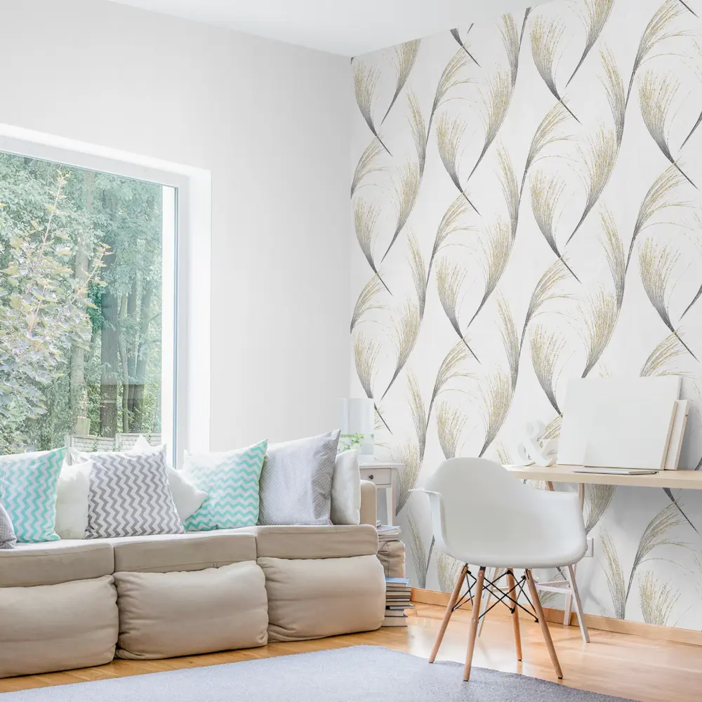 Victoria Stenova Harmoni - Флизелиновые обои черно-белые с эффектом горячего тиснения 87904512 HARMONIA STLM-0076108 - Вид №4