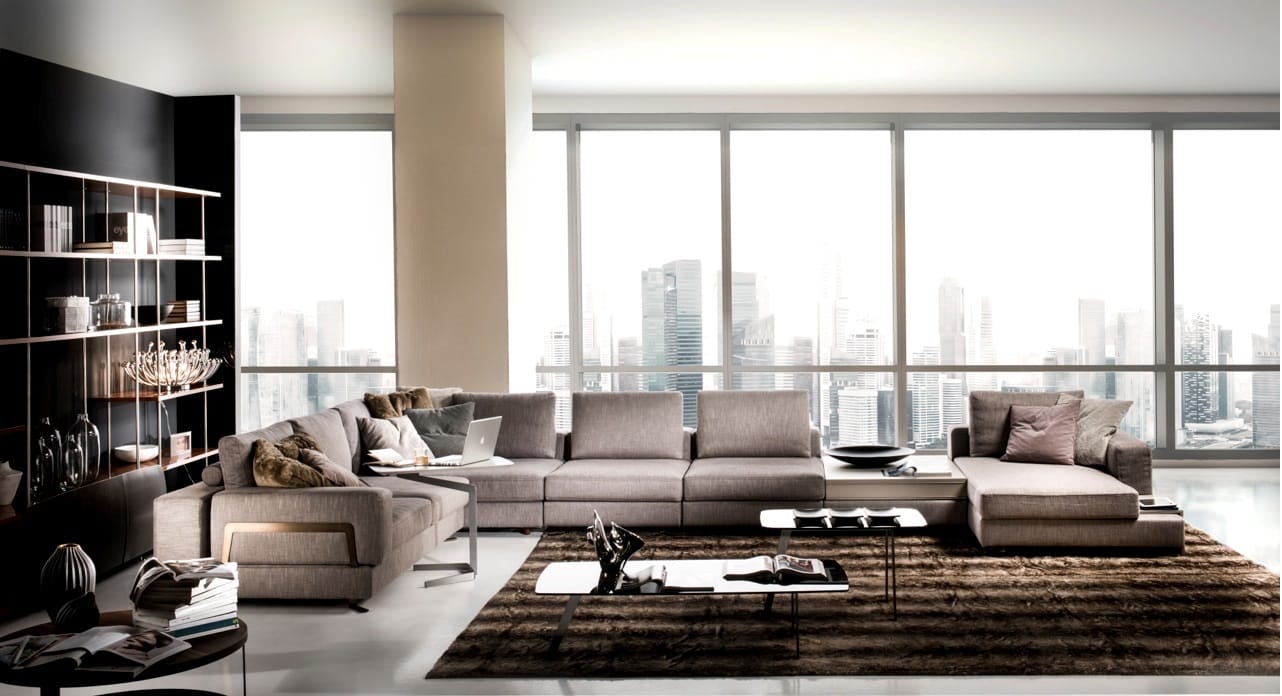 Угловой диван из ткани Former In Italia Fellini ARCH-00117771 - Вид №1