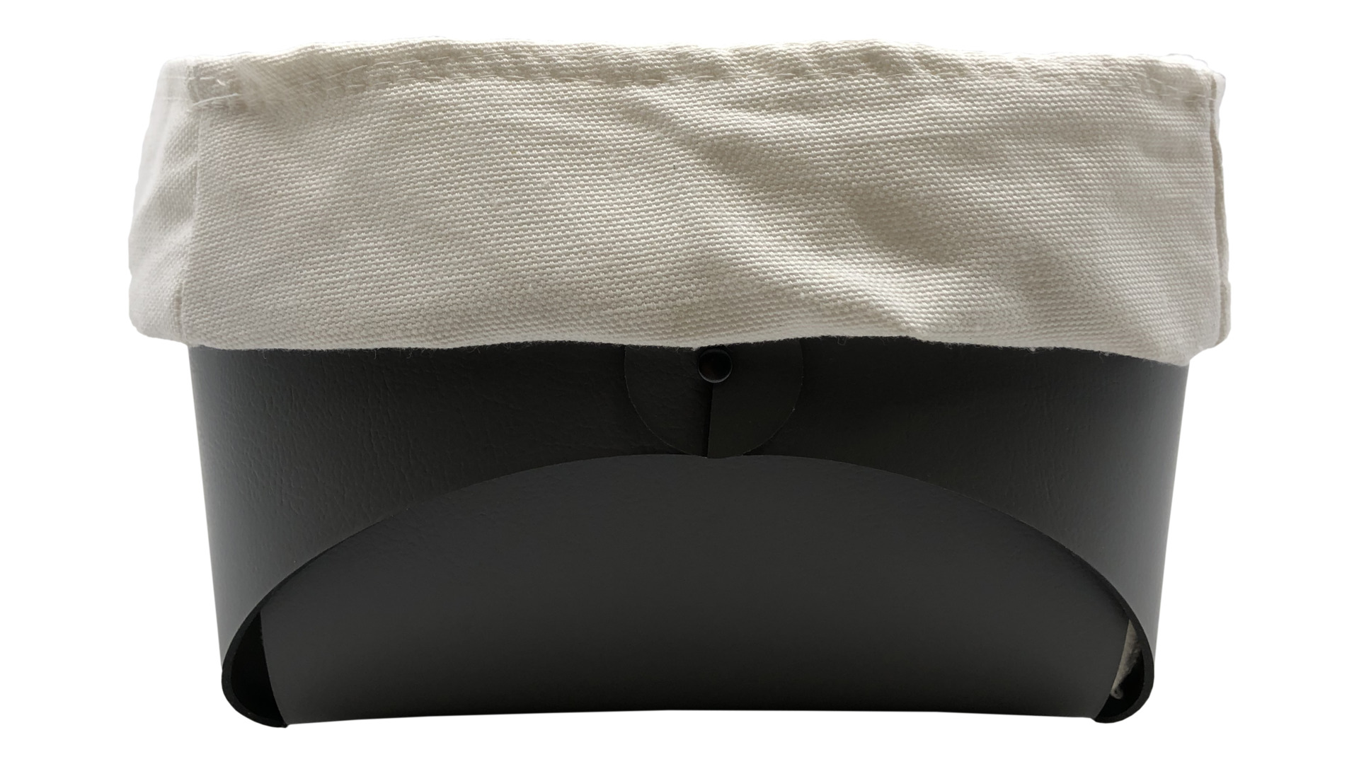 10643979 ADJ Хлебница со съемным мешочком из льна, 20х20см (черная) Кожа искусственная  - Вид №1