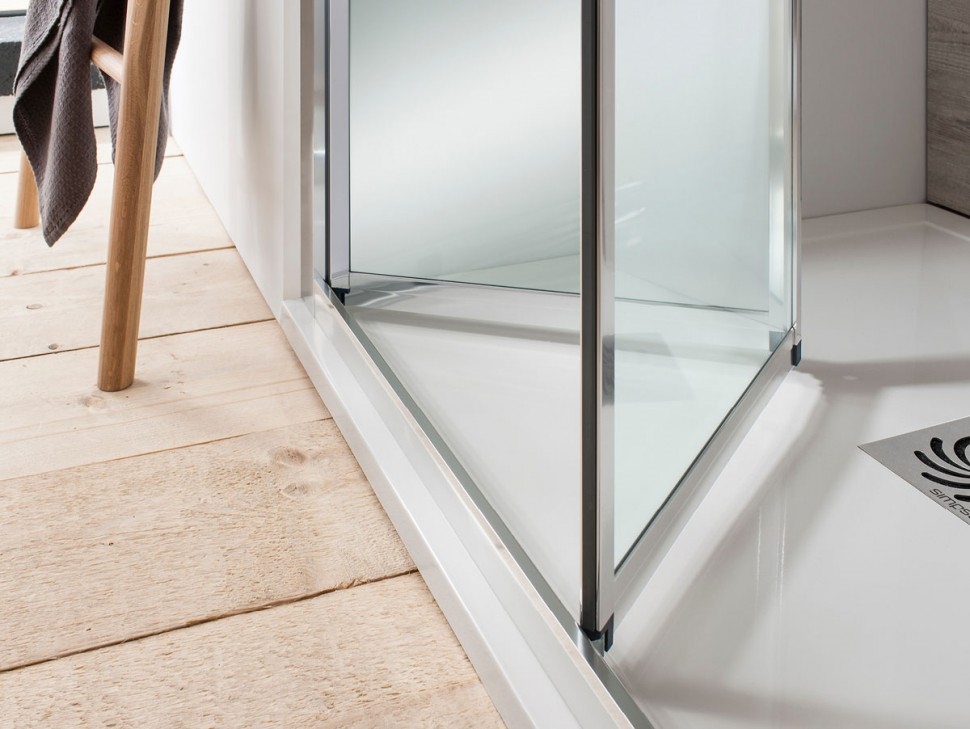 Дверь Bifold 1000mm c боковым экраном 1000mm Britton Burlington EBFSC1000, ESPSC1000  - Вид №3