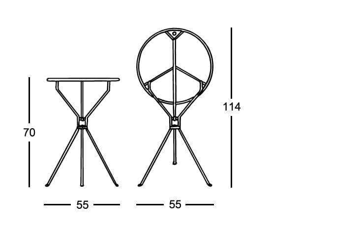 Стальной складной журнальный столик In Stock Zanotta ARCH-00032647 - Вид №9