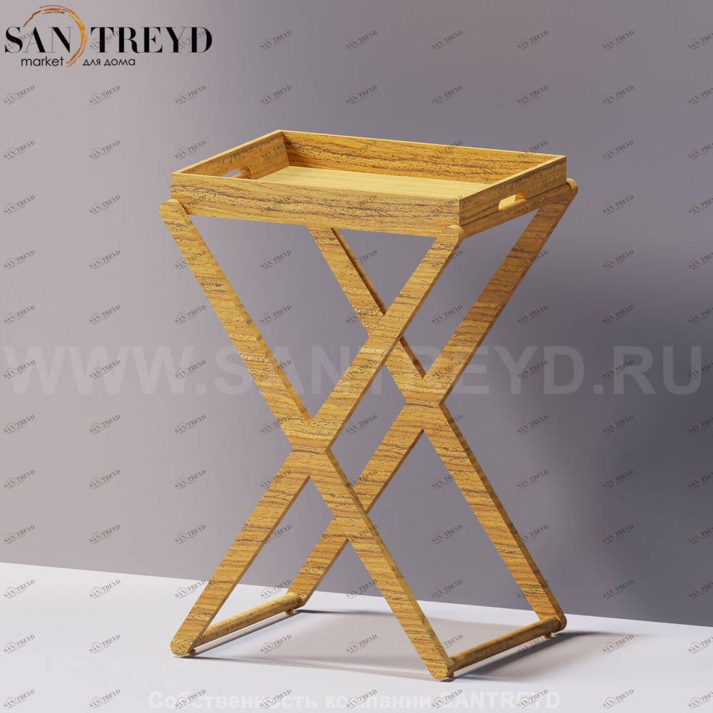 Agape X Высокий столик со съемным лотком под тик ACOM0622TT