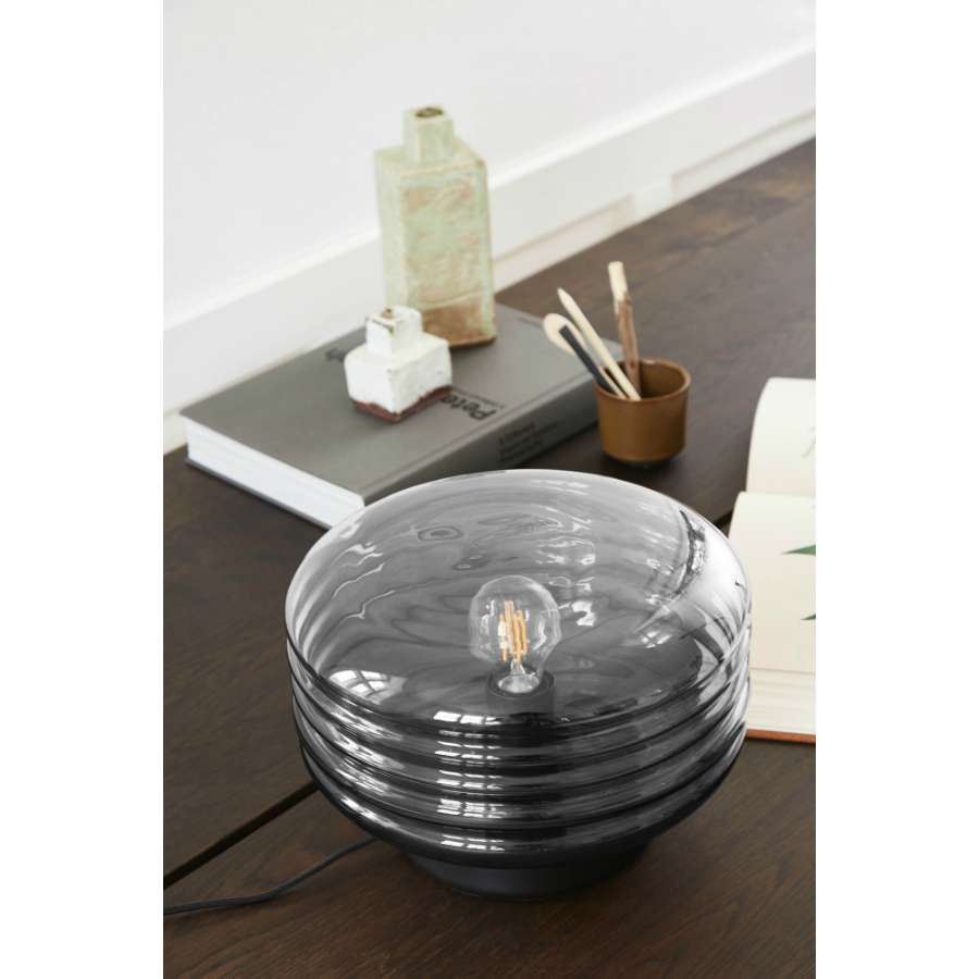 Лампа настольная Wheels, D30 см, серая с черным Frandsen 2591270505001 - Вид №1