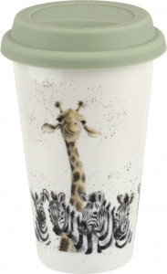 10669762 Royal Worcester Термокружка Royal Worcester "Забавная фауна.Зебры и жираф" 310мл Фарфор