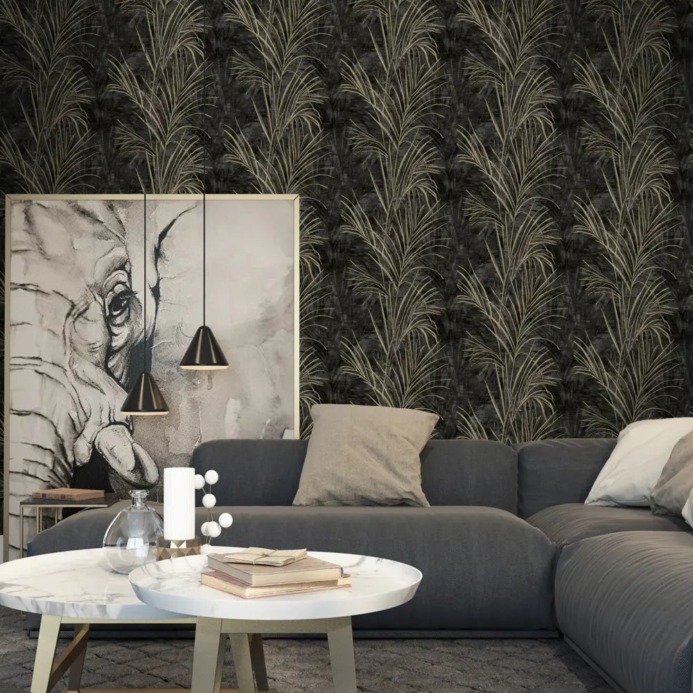 Обои флизелиновые Erismann Tanzania черные 1.06 м ЭР60491-06 STLM-2148590 - Вид №3