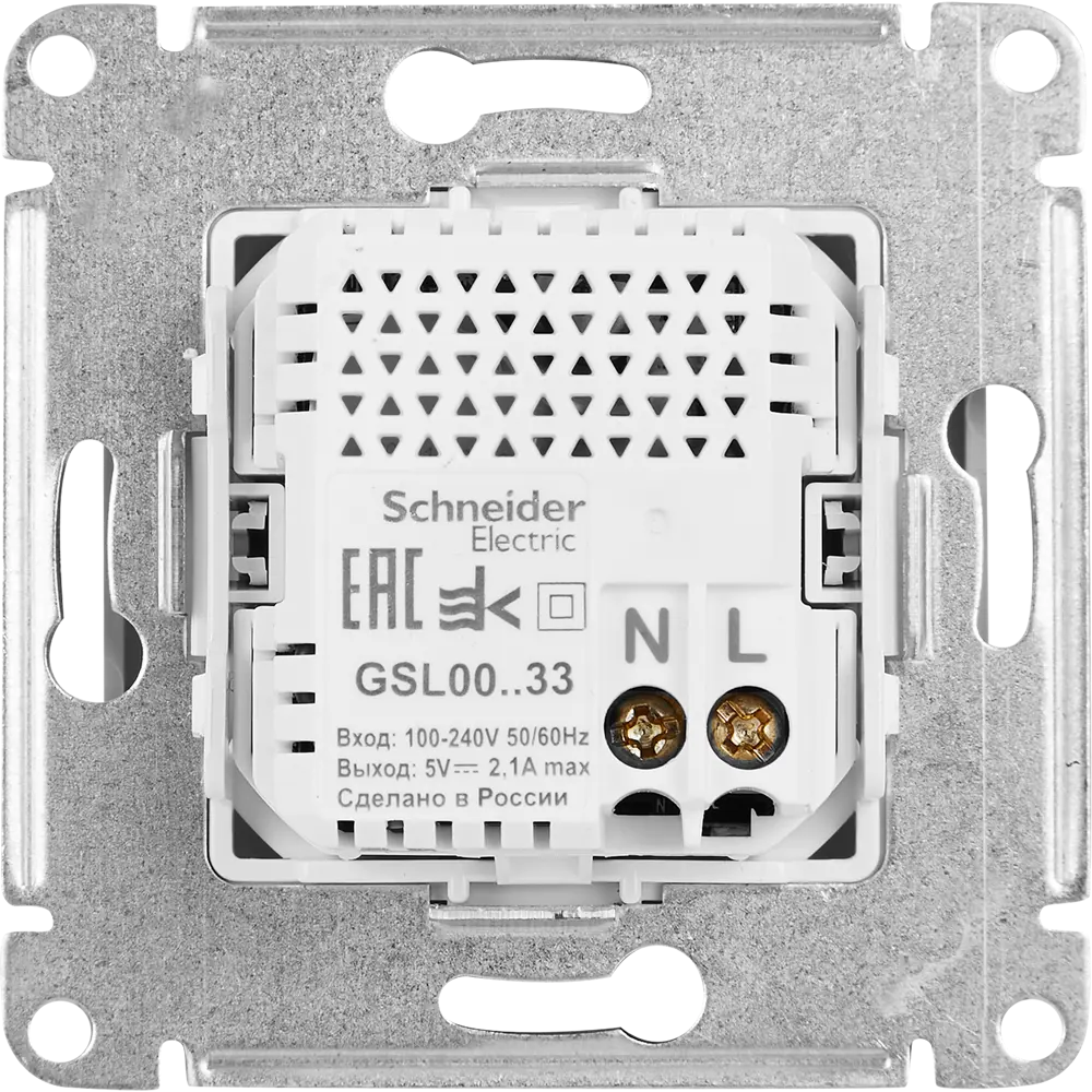 Schneider Electric Glossa — встраиваемая USB-розетка с двумя портами 86710186 STLM-0070803 - Вид №3