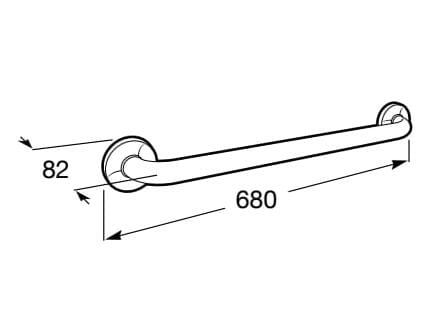 Металлическая U-образная ручка для ванной комнаты Roca COMFORT ARCH-00003106 - Вид №13