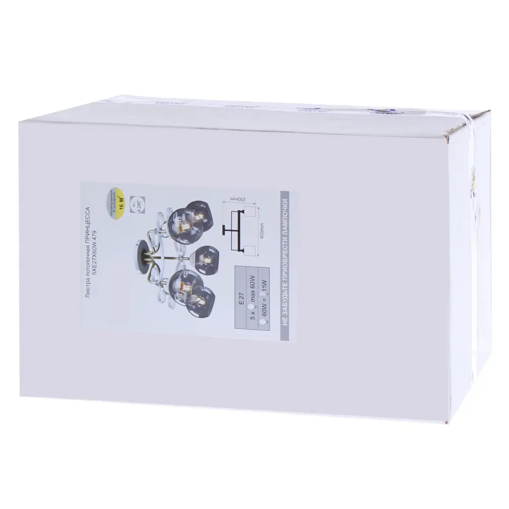 Люстра Принцесса 5xE27x60 Вт цвет белый СВЕТУС STLM-2055906 - Вид №8