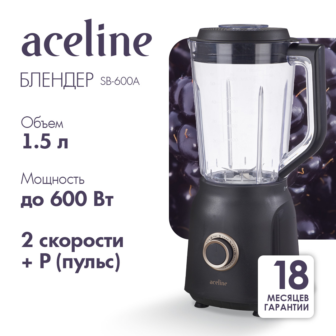 5402540 Блендер стационарный Aceline SB-600A черный STDN-0093578 - Вид №9