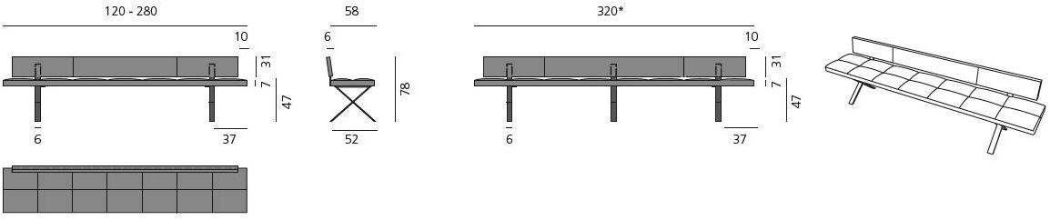 more Скамья из мягкой кожи со спинкой Lax sun-id-1470263 - Вид №3