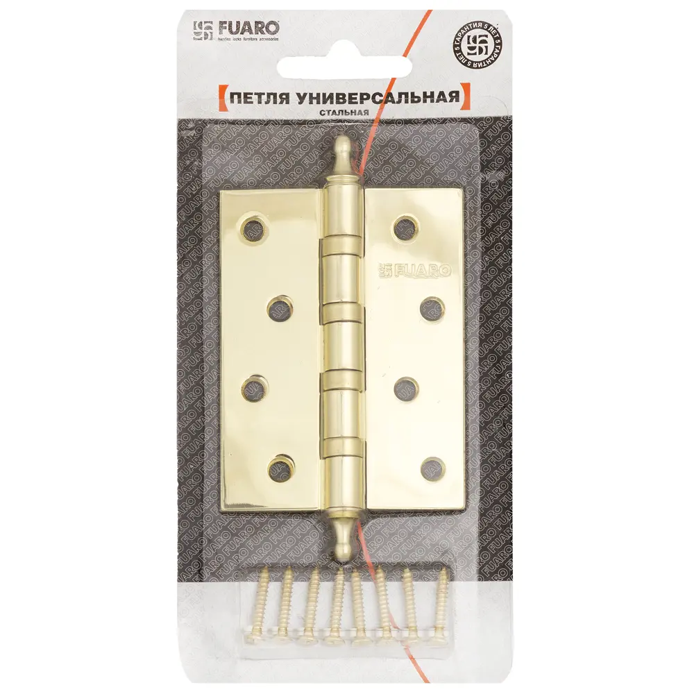Петля универсальная Fuaro 4BB/А 100x75x2.5 мм сталь цвет латунь STLM-2018676 - Вид №2