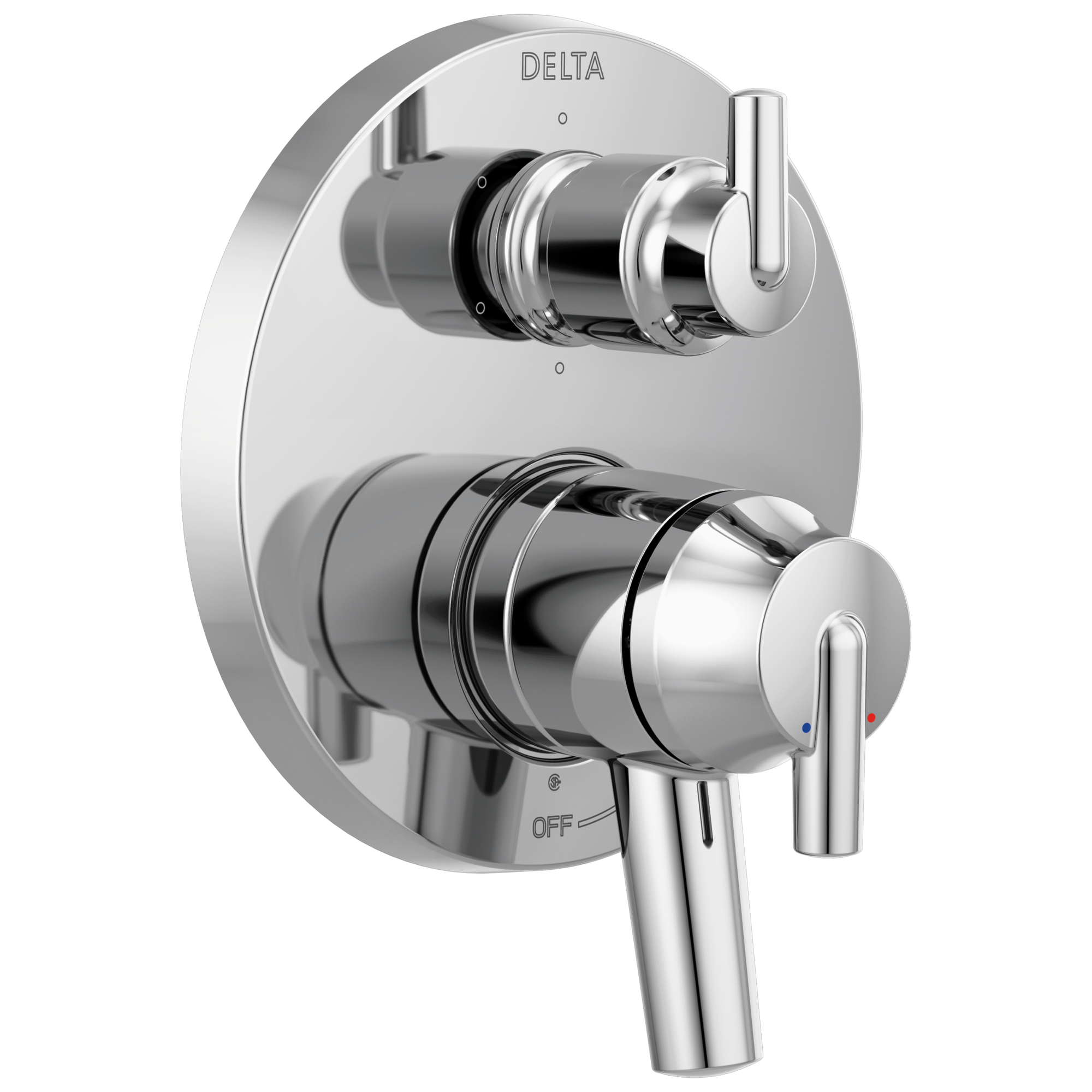 T27959 Трим клапана Contemporary Two Handle Monitor® серии 17 со встроенным переключателем на 6 положений Delta Faucet Delta Хром
