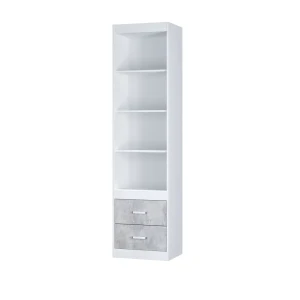 91790653 Пенал Bts 53.2x210x40.2 см ЛДСП цвет белый/цемент светлый STLM-1340732