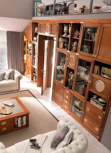 Caroti Модульная стенка для хранения из массива дерева  Atmosfera wall  - Вид №8