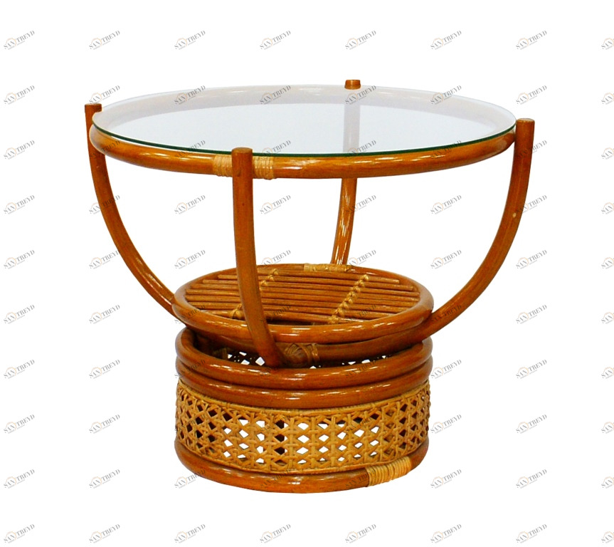 Столик кофейный круглый Basis ЭКО ДИЗАЙН ПЛЕТЕНАЯ 009730 Бежевый 