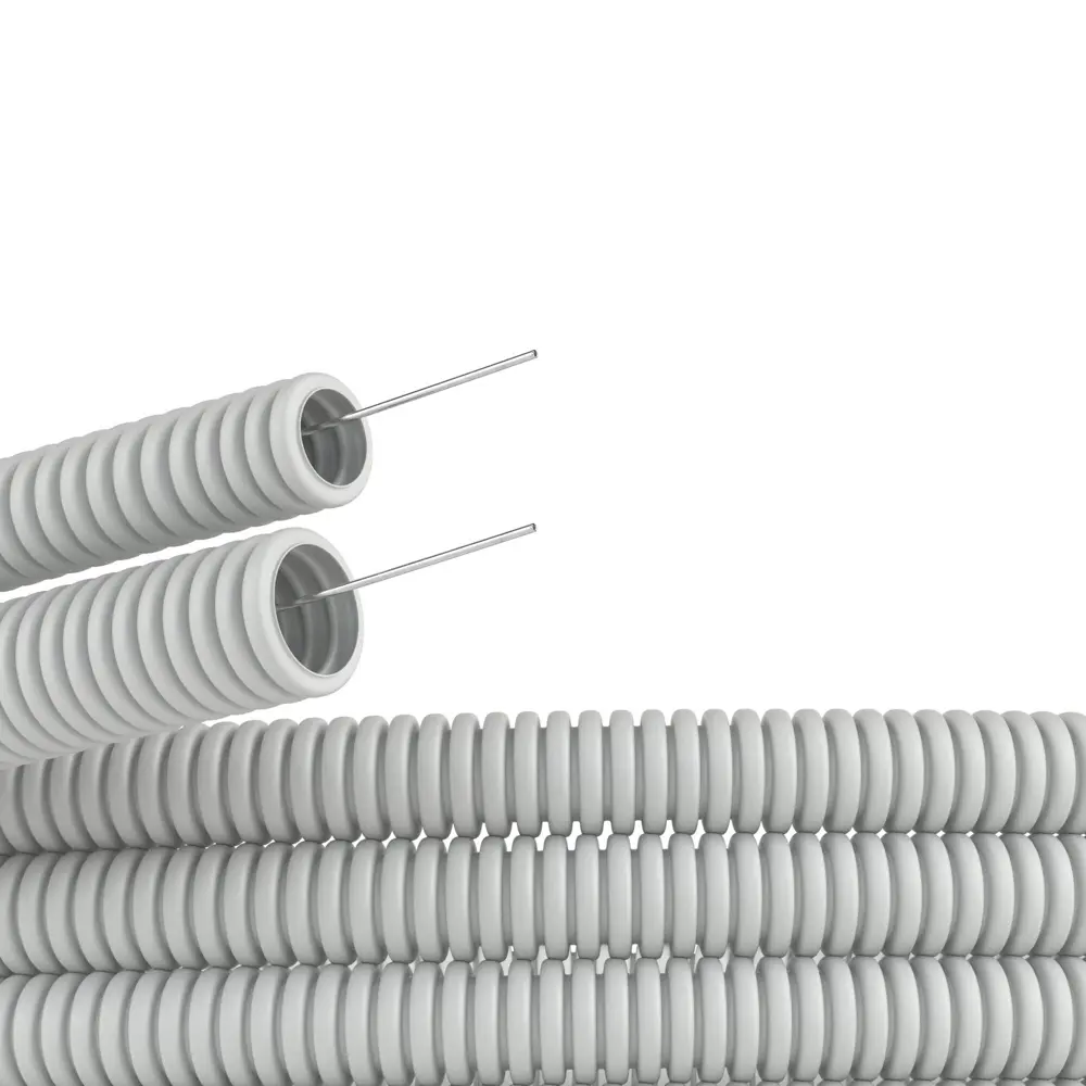 Труба гофрированная DKC ПВХ D25 мм 50 м цвет серый STLM-2146144