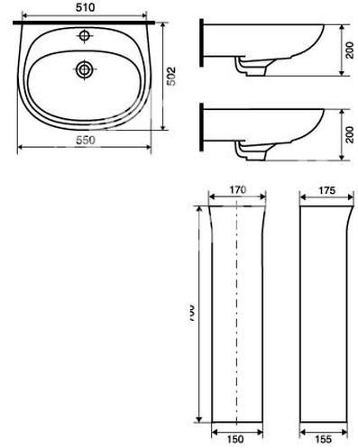 UM-MIR55/1 Раковина Mito Red Santreyd - Вид №5