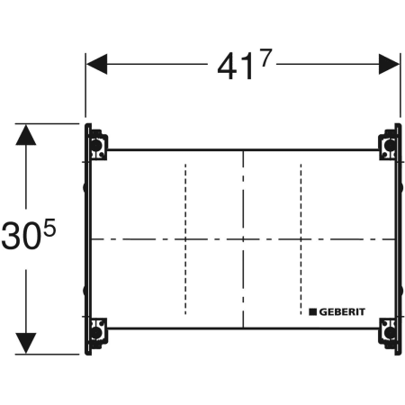 461.173.00.1 Монтажная панель Geberit GIS универсальная, 24 x 42 см, скрытый монтаж Geberit  - Вид №2