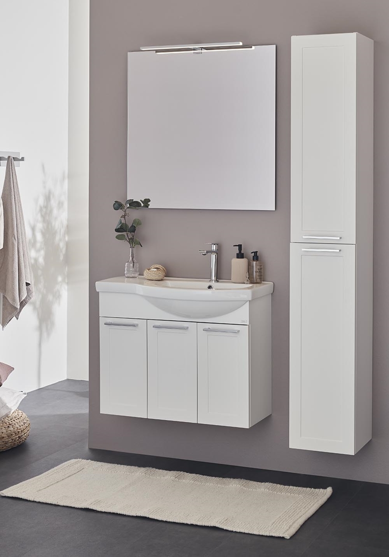 1289 Высокий Шкаф Fix Белый Материал Дверь Noro  Белый  - Вид №3