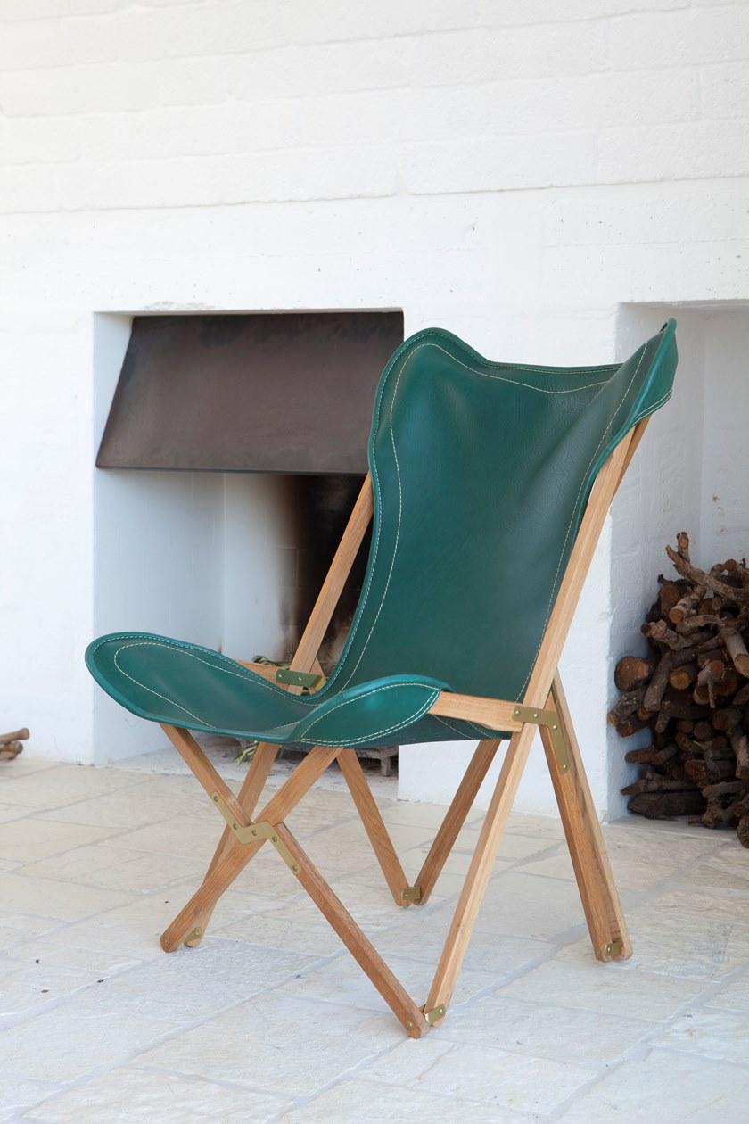 Unopiù Раскладное кресло из тика и кожи Emy Emytpv - Вид №4