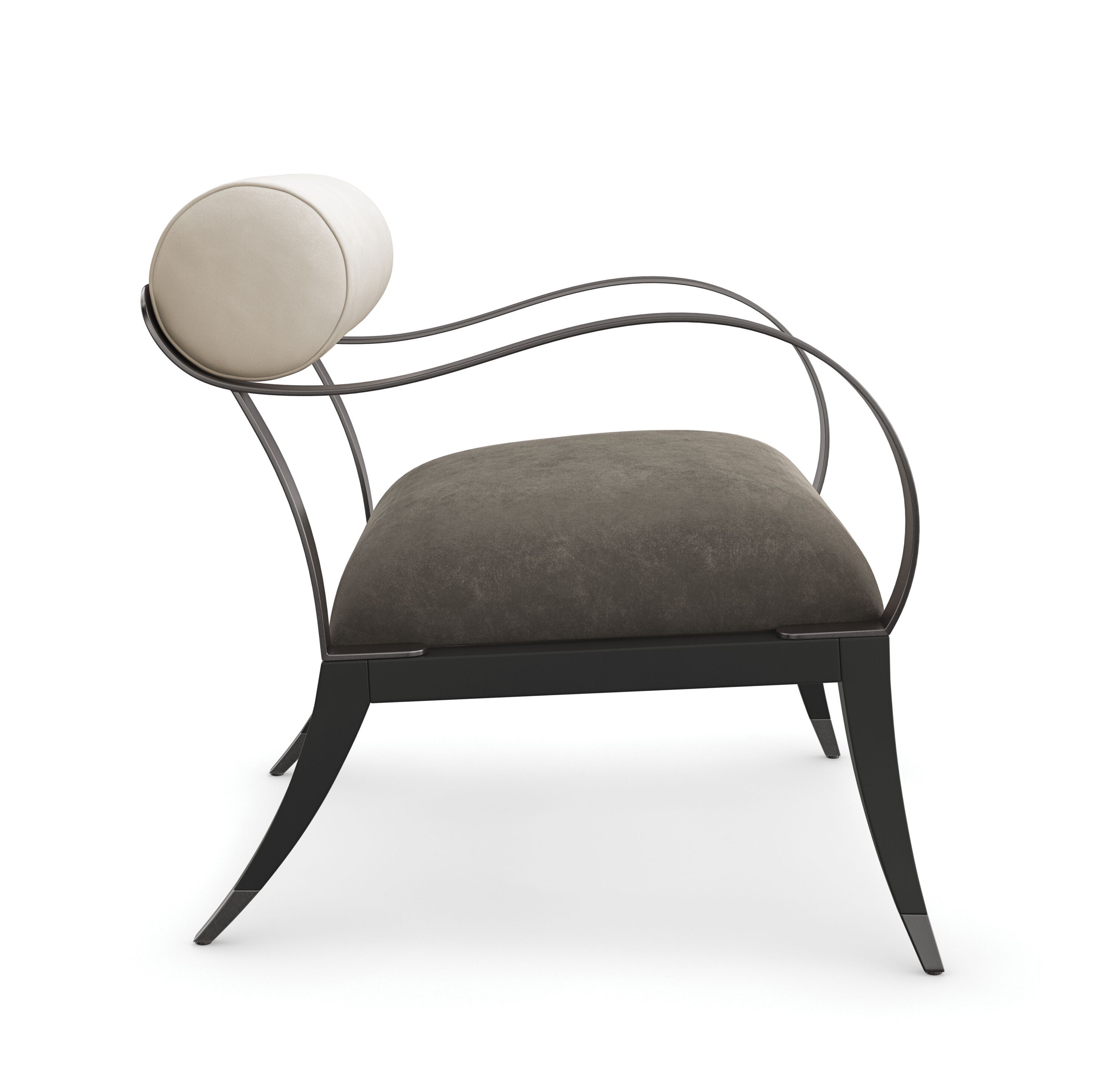 Кресло из мохера с подлокотниками Caracole HOMAGE ARCH-00100368 - Вид №5