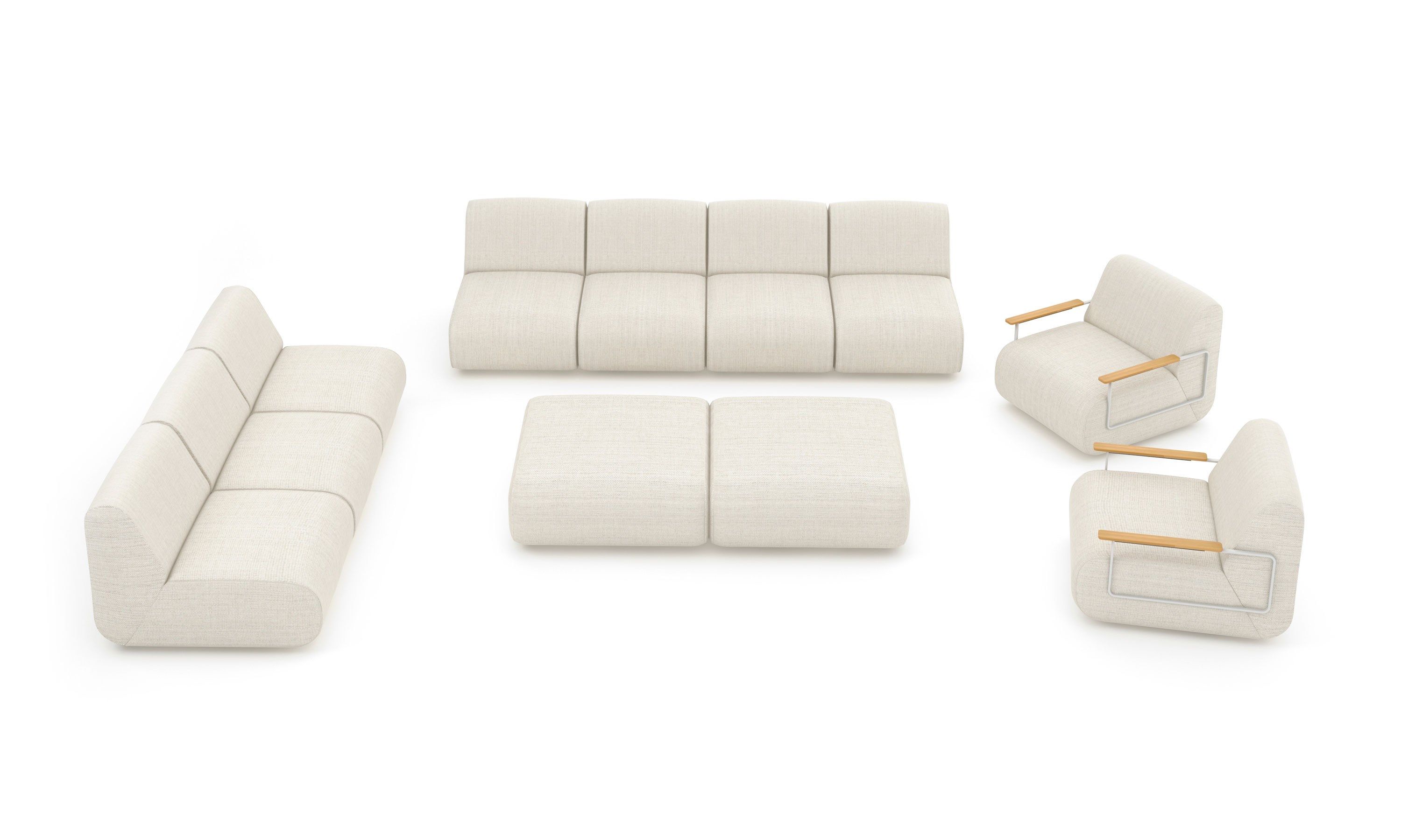 Тканевое кресло с подлокотниками Punt Джин ARCH-00121103 - Вид №4