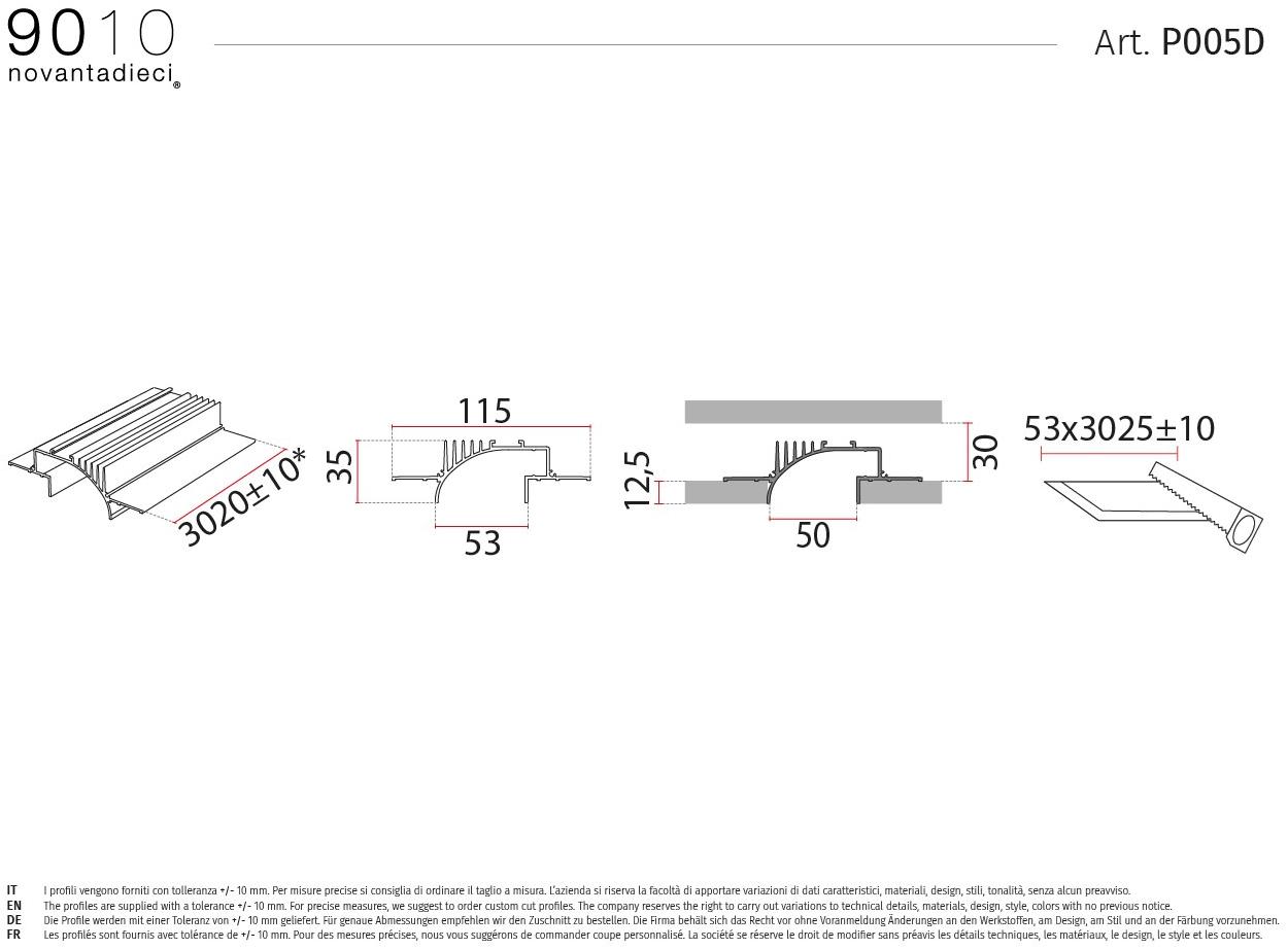9010 novantadieci Линейный световой профиль из alumite®  P005  - Вид №4