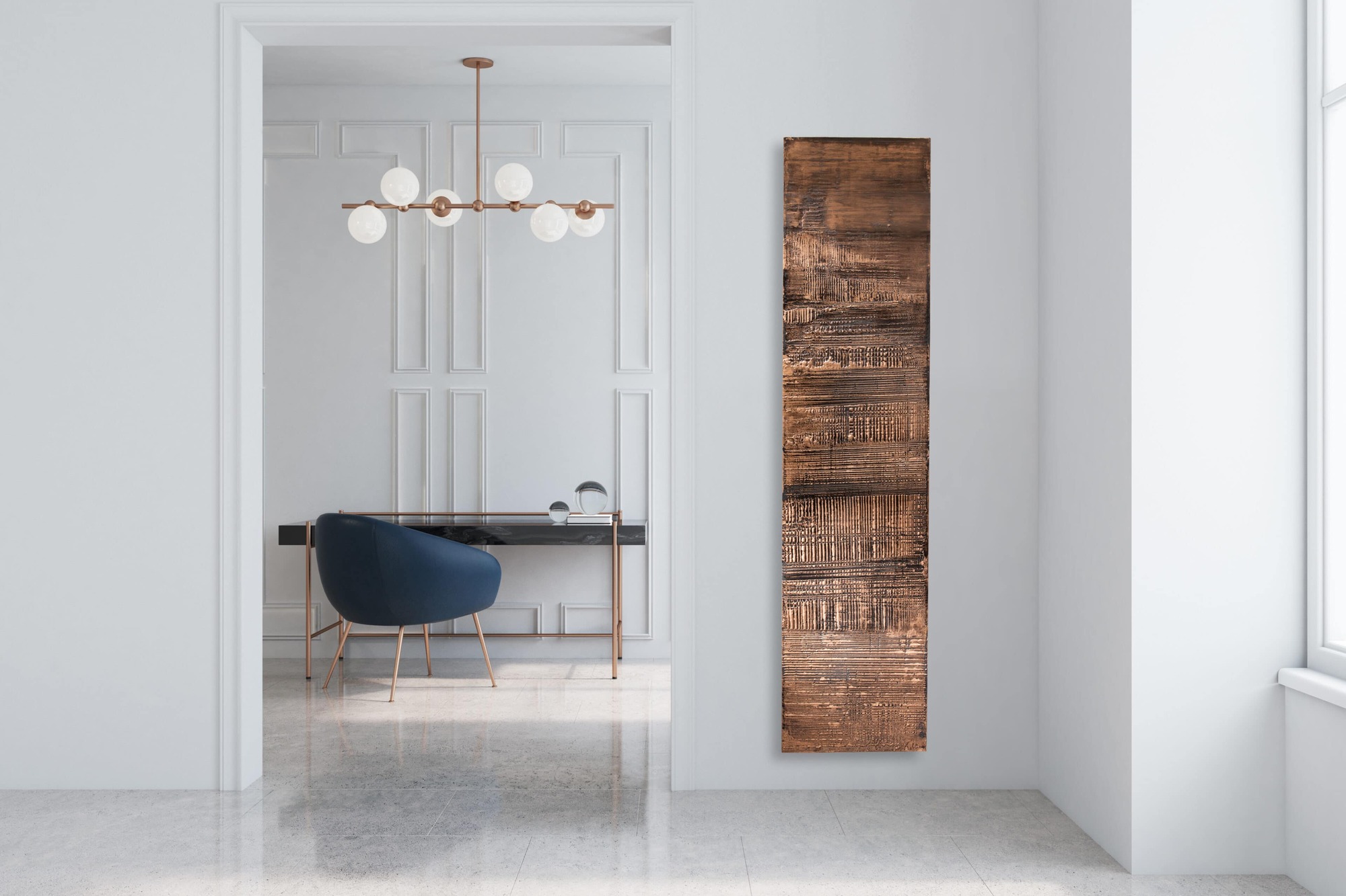 Электрический радиатор 210 x 60 cm Granit cuivre Cinier  1300 Вт sun-id-1217963 - Вид №1