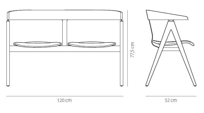 Кожаная мягкая скамья со спинкой Gazzda Ava ARCH-00114690 - Вид №12