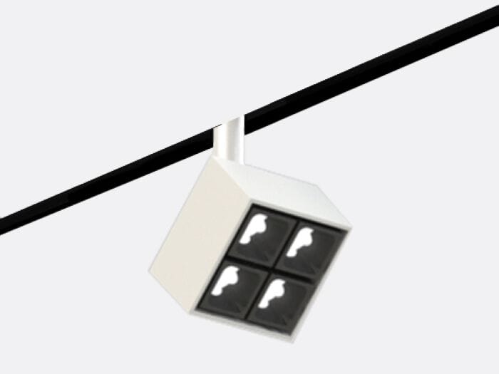 Металлический светодиодный прожектор Lucifero's LEVA QUADRA Q4 MINI TRACK ARCH-00118406 - Вид №1