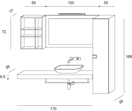 Byte 2.0 – 05 Mastella  Byte 2.0  Комплект мебели для ванной  - Вид №5