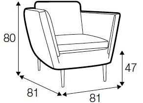 Sits Кресло из ткани с подлокотниками Teddy sun-id-1479774 - Вид №5
