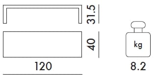 Низкий прямоугольный журнальный столик из ПММА Kartell INVISIBLE SIDE ARCH-00063063 - Вид №8