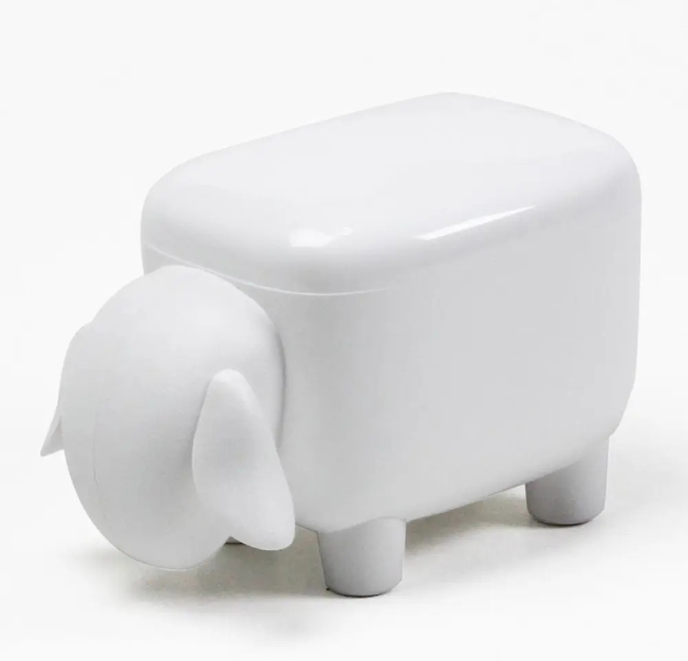90170580 Контейнер QUALY Sheepshape 7.70x8.4x12.7 см пластик цвет белый STLM-1080374