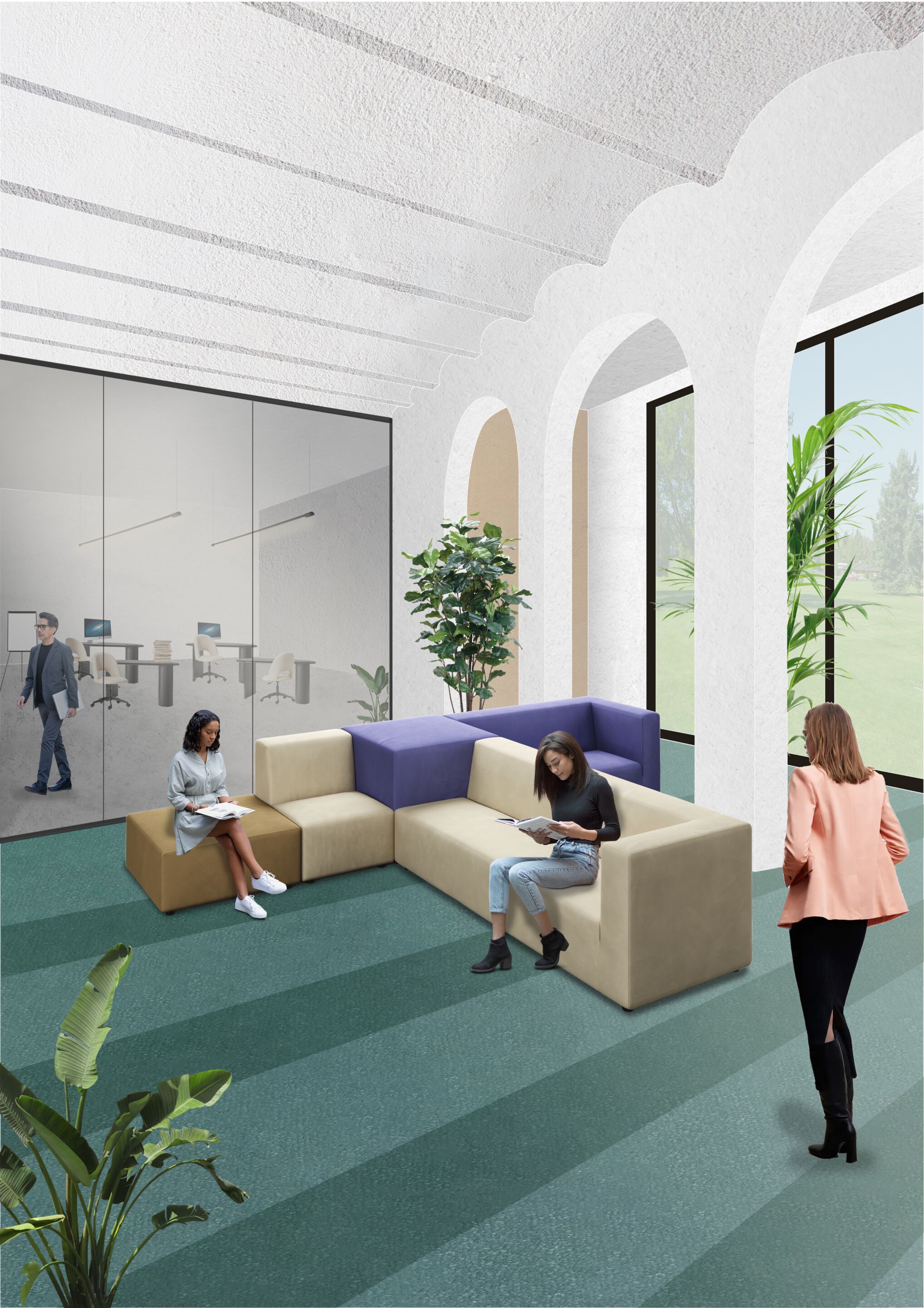 Прямоугольный пуф из ткани Adrenalina ARCH-00105281 - Вид №3