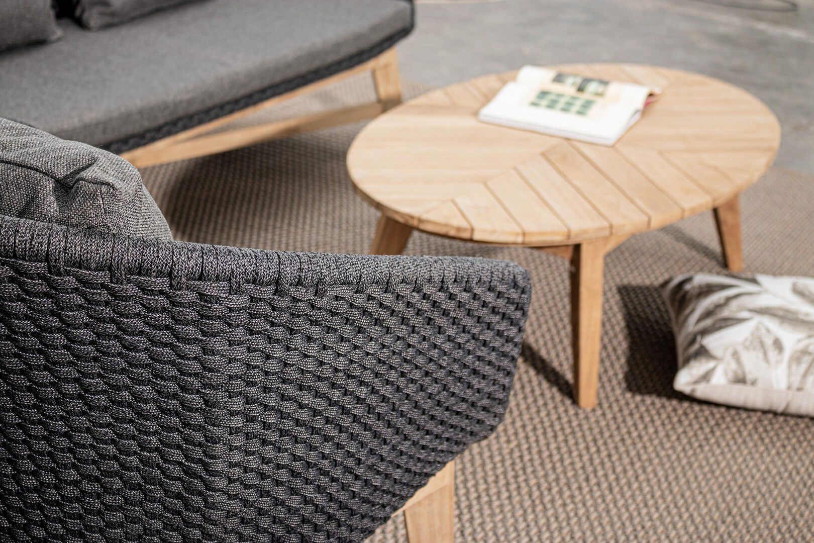 Веревочное и тканевое садовое кресло с подлокотниками BIZZOTTO Coachella ARCH-00029312 - Вид №24