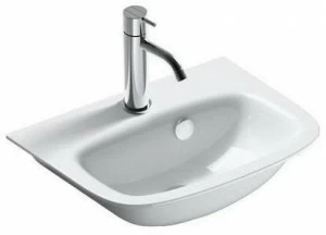 Подвесная раковина настенная прямоугольная CERAMICA CATALANO GREEN ONE белая