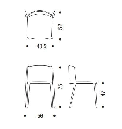 Мягкий штабелируемый стул MDF Italia ACHILLE ARCH-00018816 - Вид №3