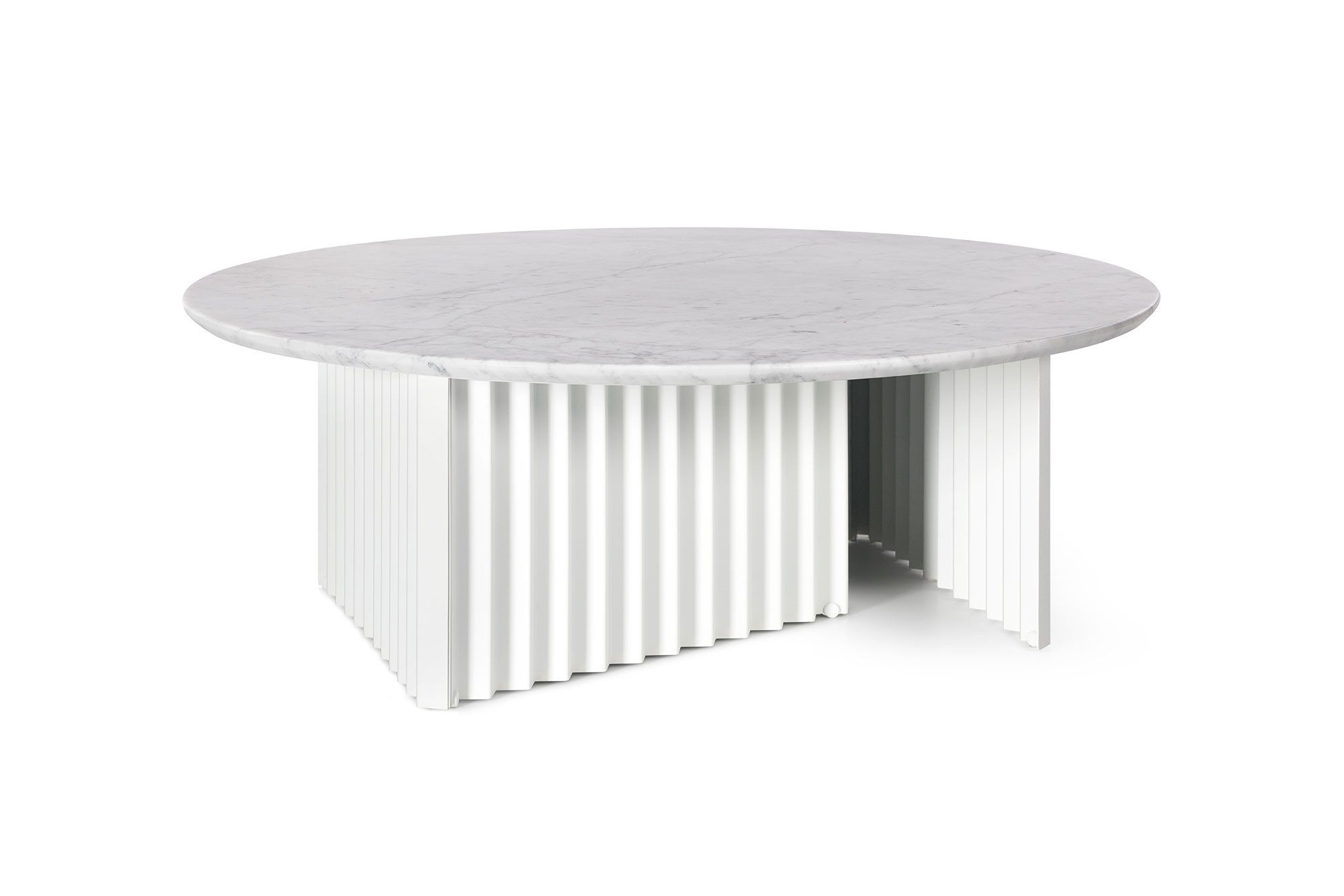 Мраморный и стальной круглый низкий журнальный столик RS Barcelona Plec ARCH-00147655 - Вид №1