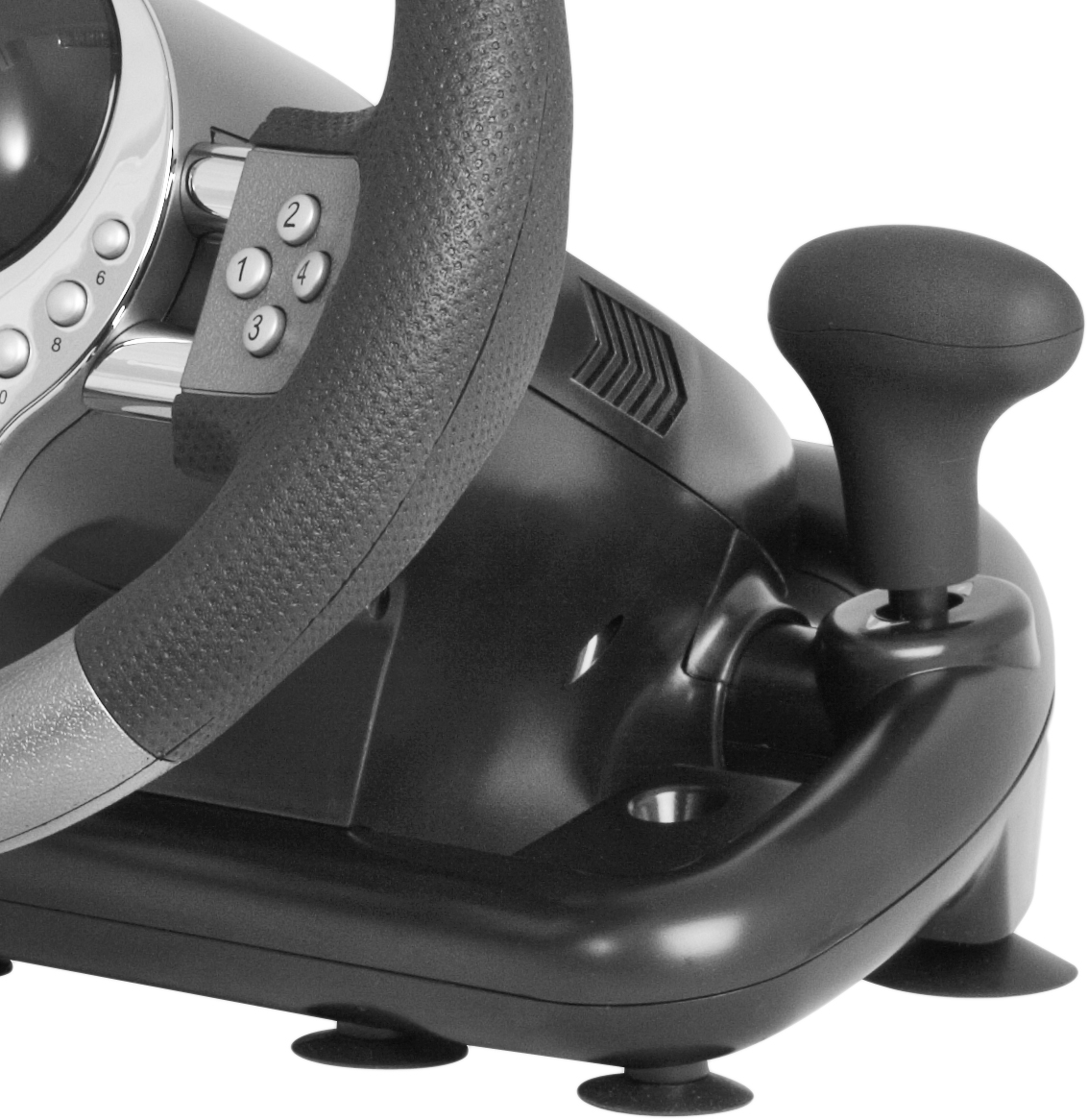 64367 игровой руль forsage gtr usb, 12 кнопок, рычаг передач Defender Santreyd  - Вид №2