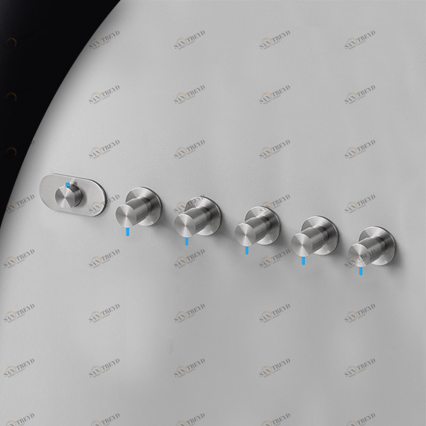 Термостат для душа матовая сталь с синей ручкой Toki Radomonte TKI58SCIL26