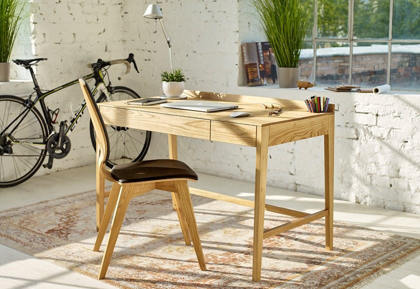 sixay furniture Прямоугольный письменный стол из массива дерева с ящиками Theo sun-id-1497103 - Вид №2