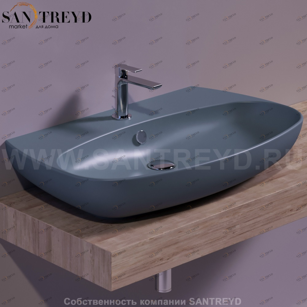 VI11CEMENTOMATT Подвесная раковина настенная овальная Simas Vignoni серая