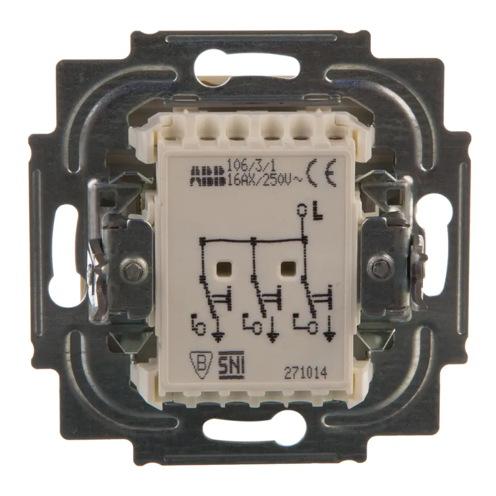 Выключатель встраиваемый ABB Basic 55 3 клавиши, цвет бежевый Basic55 STLM-2039560 - Вид №3